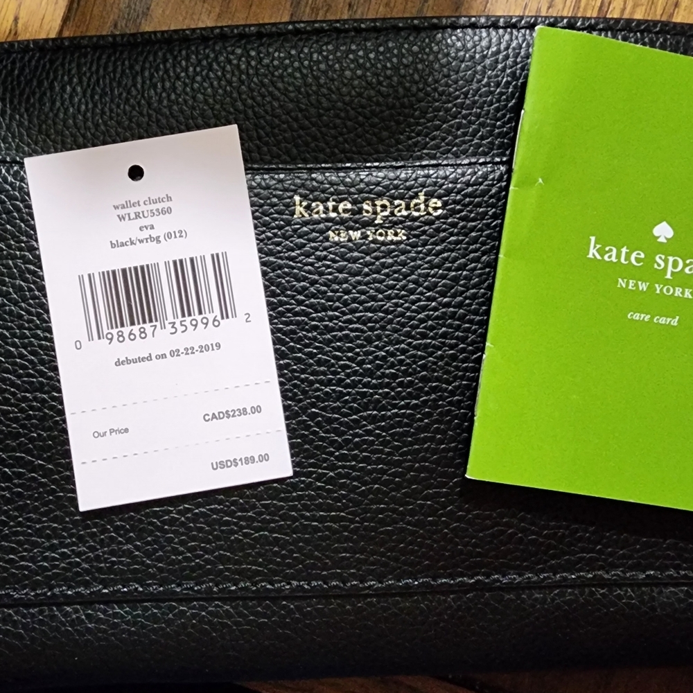 Kate Spade NWT- Wallet/Clutch/Wristlet Black